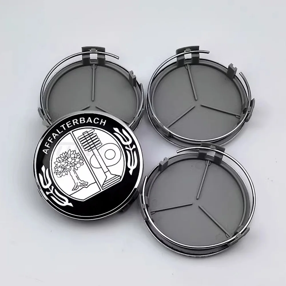 4 Шт. Серебряные 75 Мм Amg Колпаки Для Колес Mercedes Glc Gle Gls A/b/c/e/s/g Affalterbach Центральных