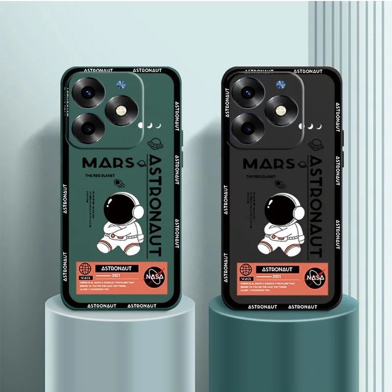 Чехол карамельного цвета из ТПУ для Tecno Spark GO 1 2020 2021 2022 2023 чехол Square мягкого