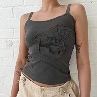 2022 womens top street distressed splicing camisole sexy tank top womens 2022 summer independent design womens tank top