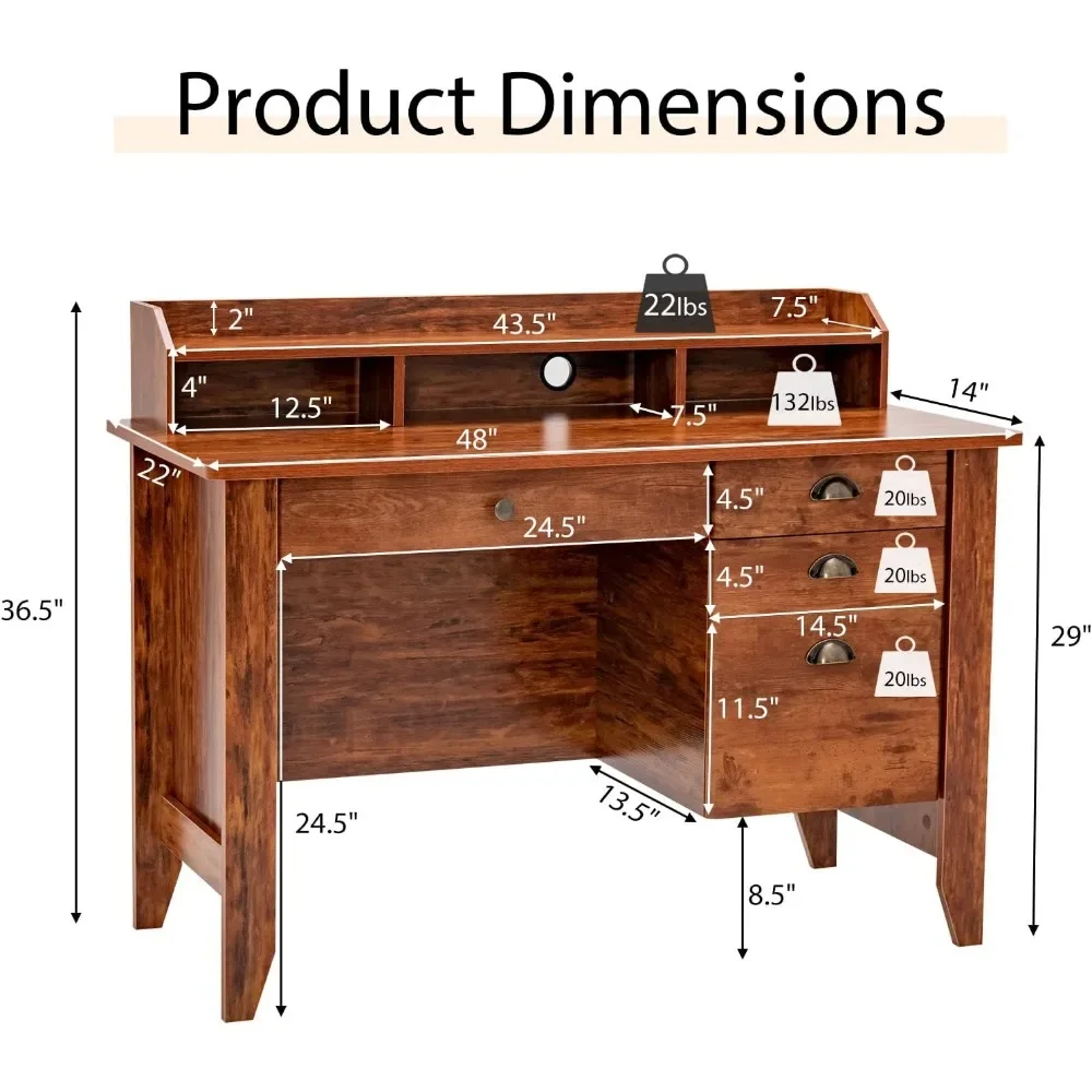 Офис с деревянным ящиком для хранения