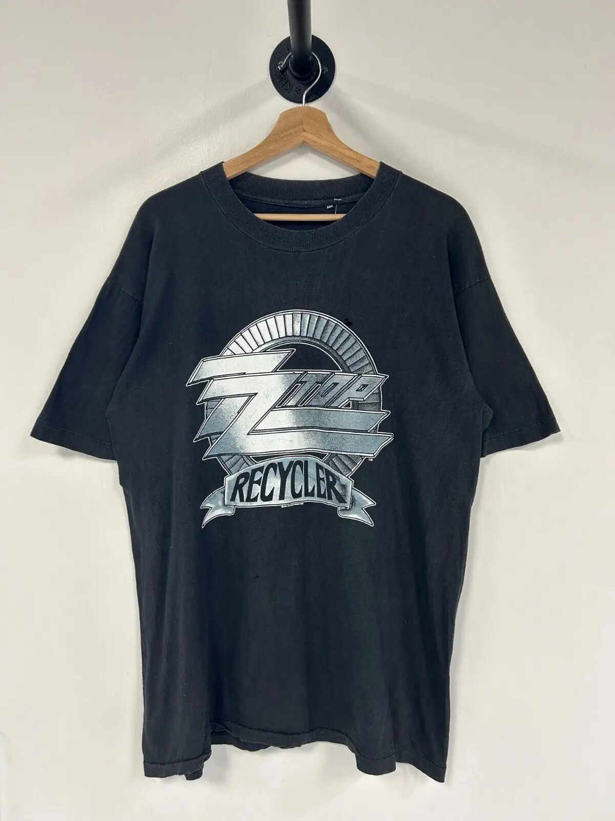 Винтажный черный тройник для поездок 1991 ZZ размер XL