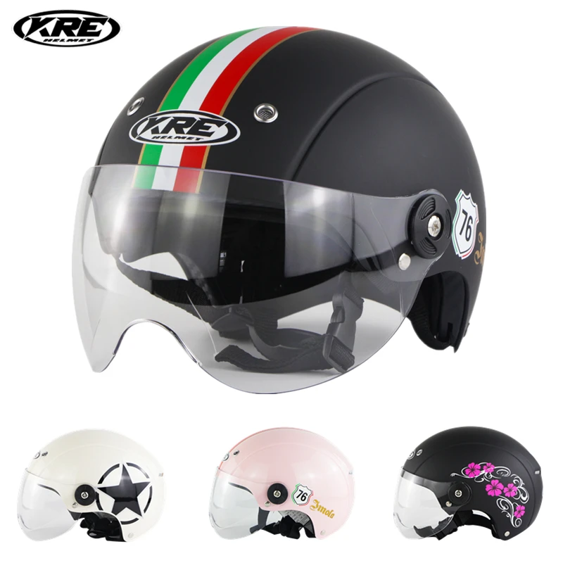 Электрический мотоциклетный шлем KRE высокопрочный скутер из АБС-пластика чехол