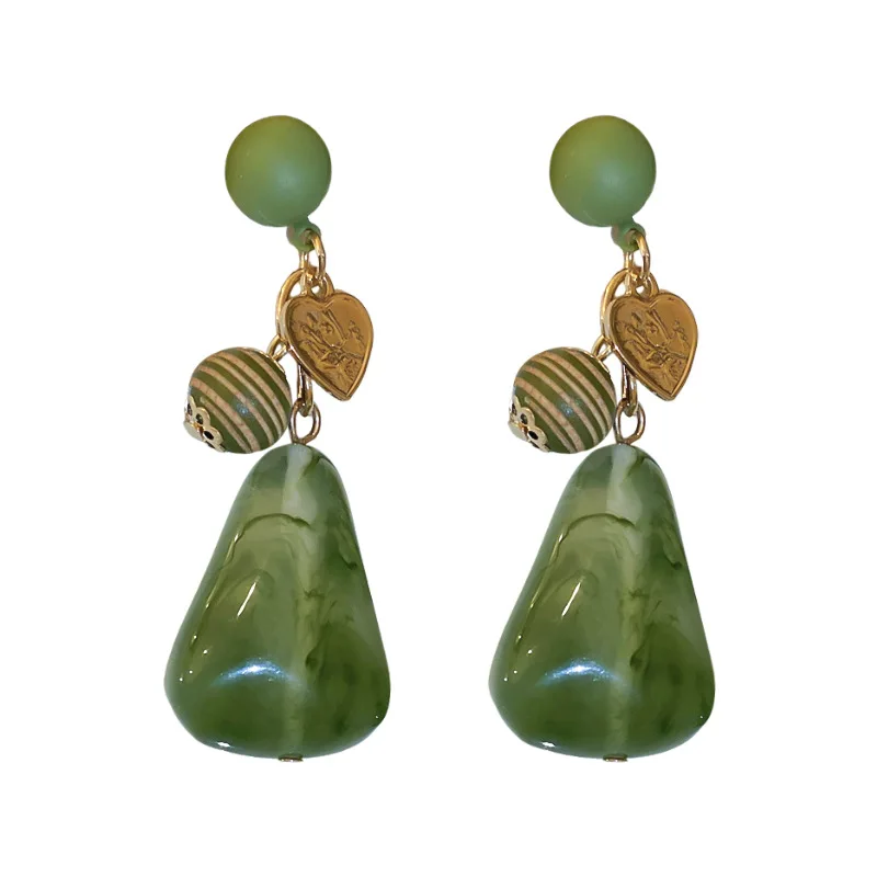 

Fashion Retro Women's Earrings, Round Beads, Love Triangle Earrings, Grand Personality, Niche Earrings, Gifts For Women