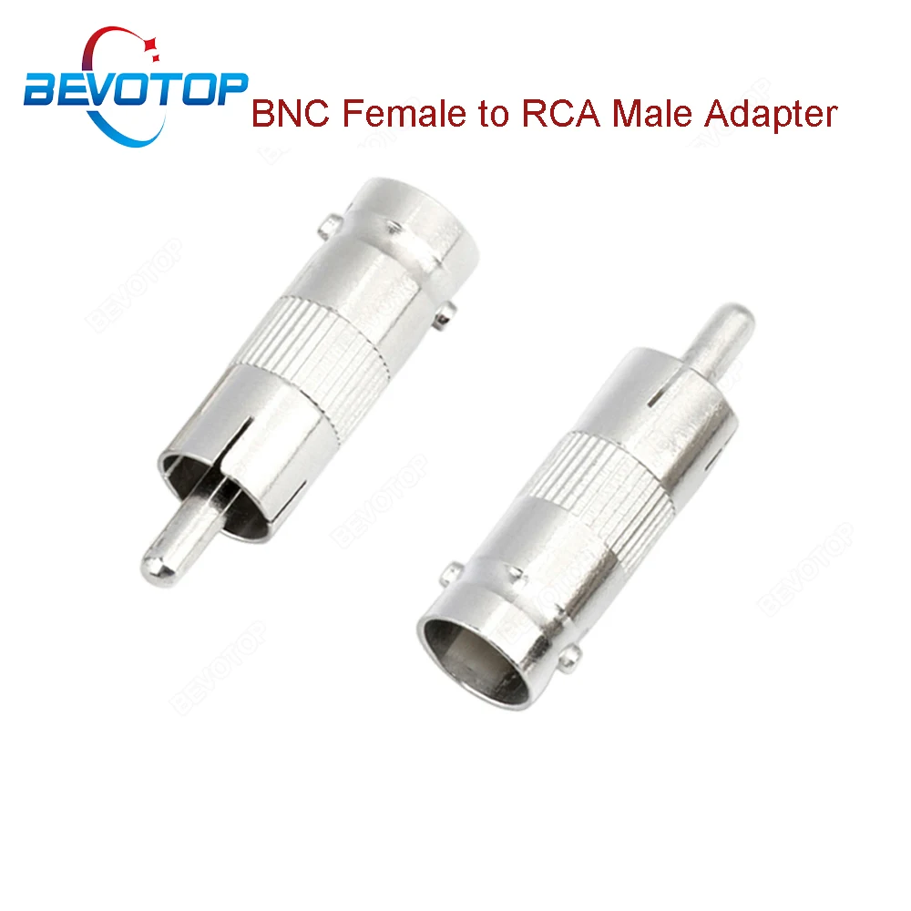 Переходник BEVOTOP 2 шт./лот Q9 BNC «Мама»-RCA AV «папа», прямой Переходник RCA AV в BNC «папа» «мама» для видеонаблюдения