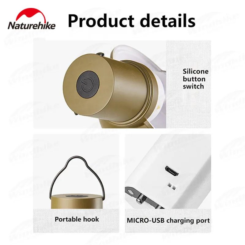Naturehike Портативные лампы для кемпинга 0 6 кг Настольные с зажимом 360 ° Вращающийся