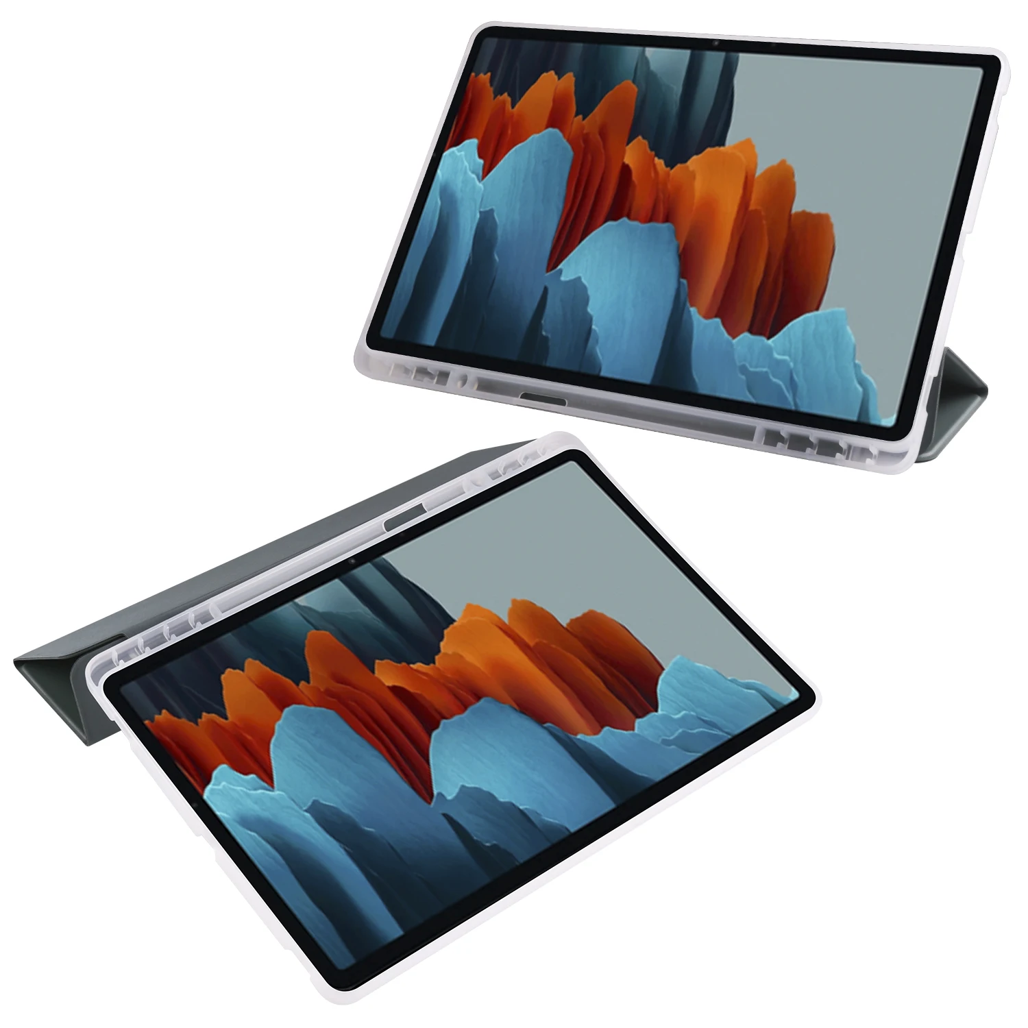Чехол для Samsung Galaxy Tab S8 S7 Plus FE чехол планшета флип-подставка сотовая защита из ТПУ