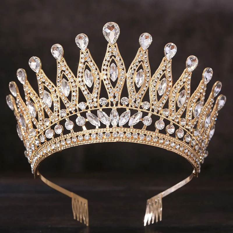 Принцесса в стиле барокко королева гребни корона свадебный головной убор для
