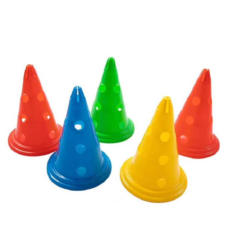 

High Quality PE 4Pcs Triangle Ladder Cone Vertebral Disc Traffic Barricade Column Markers Football Dog Training Children's Toys