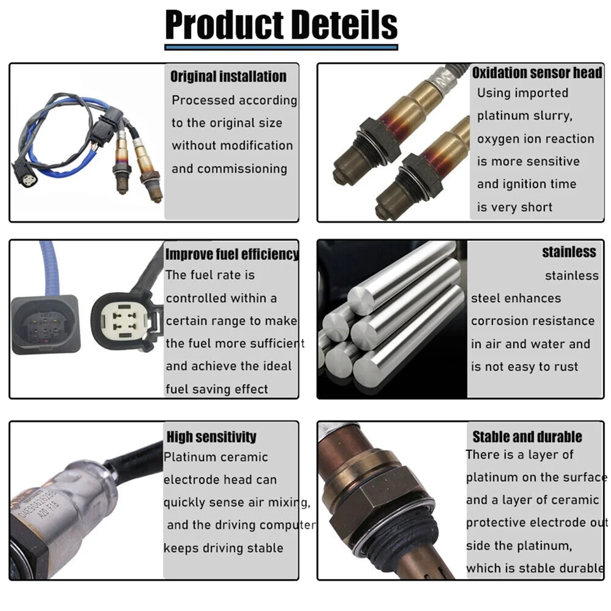 2 шт. внутренний и нижний датчик кислорода модель 8F9Z-9F472-H для Ford Focus 2012-2014 Fusion 2013-2014