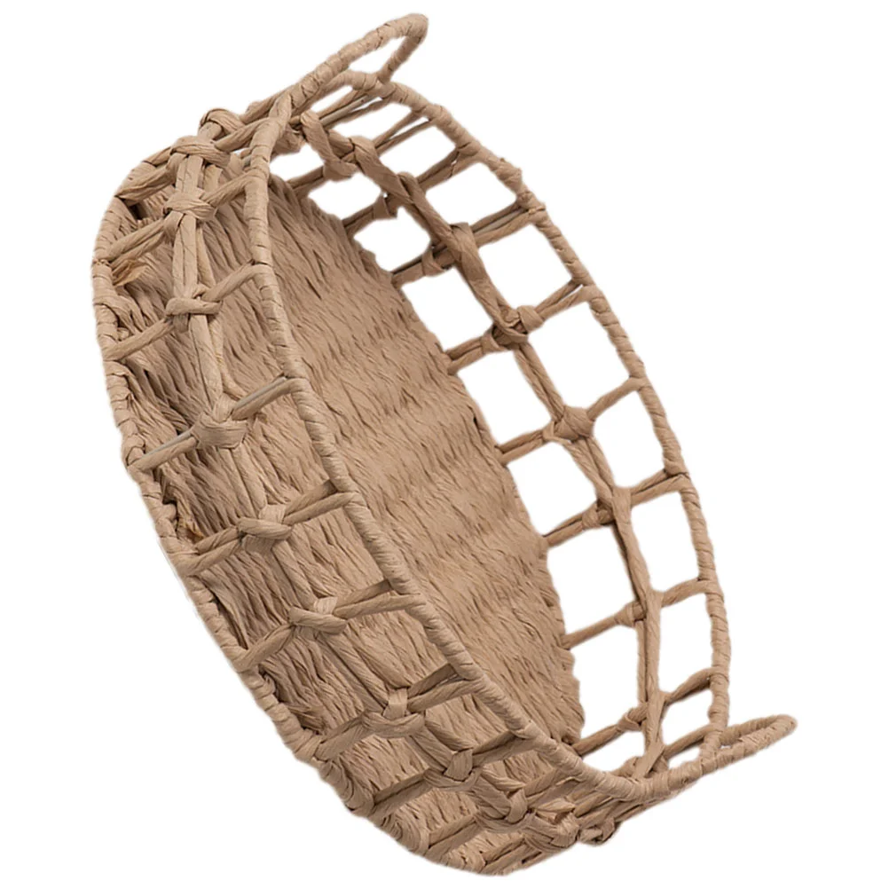 

Hamper Woven Storage Basket Fruit Multi-function Dried Bread For Organizing Kitchen Food Serving Holder Make Tea