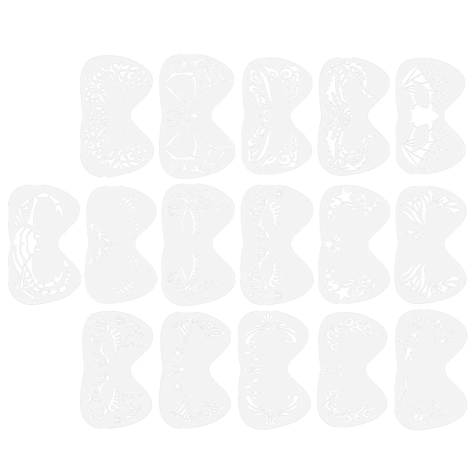

16Pcs Face Paint Stencils Party Painting Stencils Reusable Face Paint Templates Drawing Stencils for Face