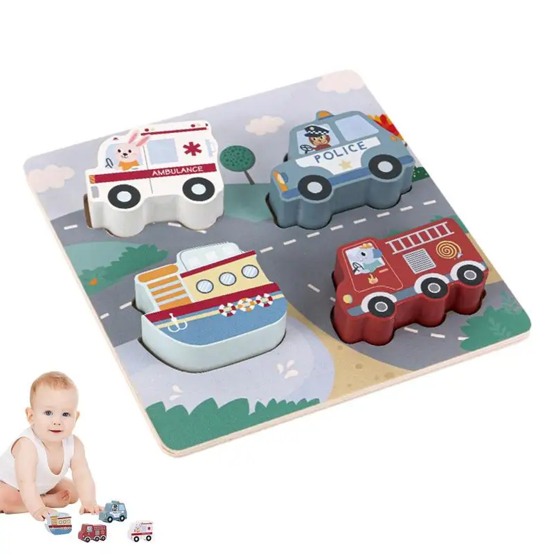 

Wooden Car Puzzle Toys Set Preschool Educational Vehicle Shape Puzzles for Boys & Girls Toddler Developmental Toys Birthday Gift
