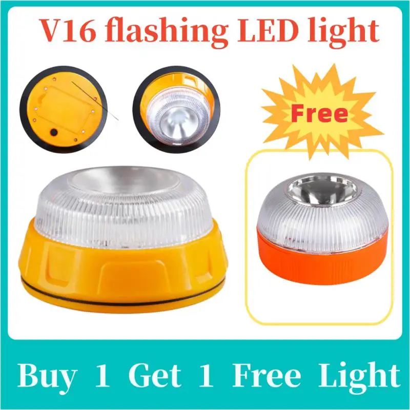 

Rechargeable Led Car Emergency Light V16 Flashlight Magnetic Induction Strobe Light Road Accident Lamp Beacon Safety Accessory