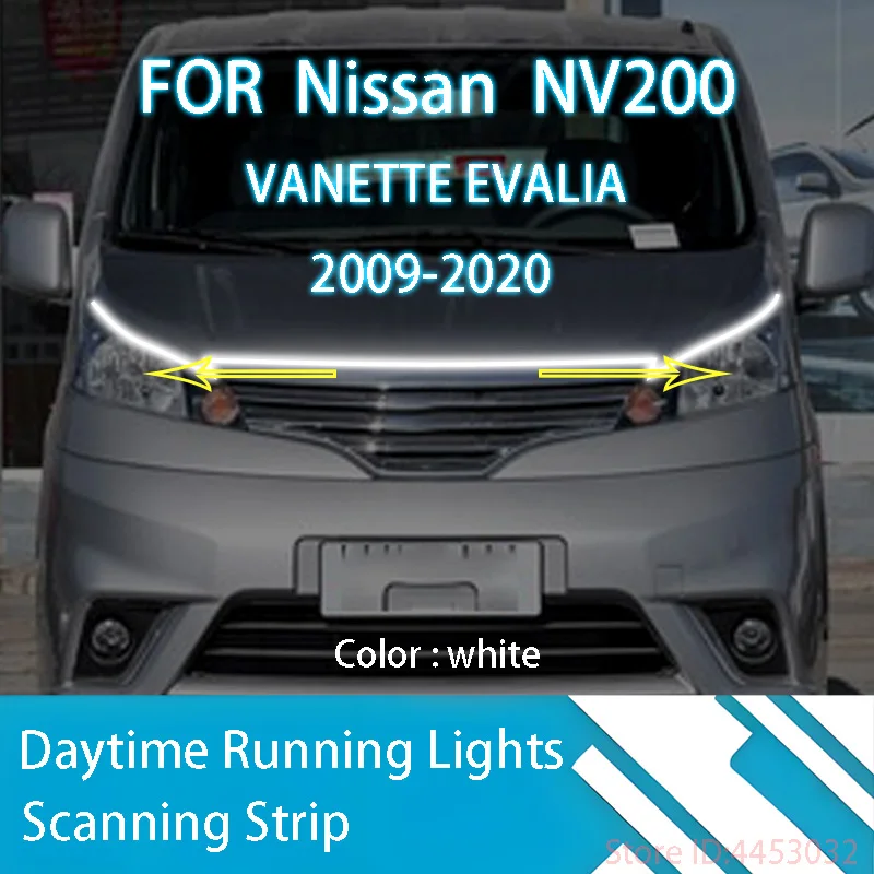 

Для Nissan NV200 VANETTE EVALIA 2009-2020 светодиодный дневные ходовые огни сканер стартер капота автомобиля DRL направляющая декоративная окружающая лампа 12 В