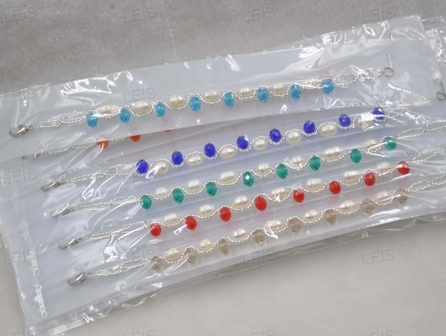 

wholesale 45 Qty 5-6mm rice genuine pearl & mix bead bracelets