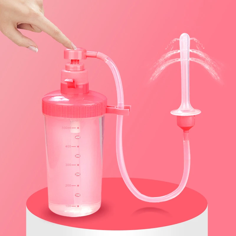 

500ml/350ml Vaginal Clearner Anal Douche Enema Reusable Medical Vagina Irrigator Ass Anus Cleaning Syringe Female Vagina Washer