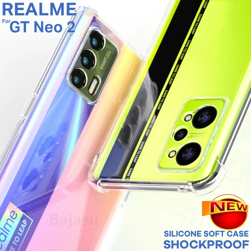 

Luxury Shockproof Silicone Transparente Phone Case For Realme GT Neo 2 C11 C3 C21 XT X3 X2 Q3 5 6 7 8 Pro Soft Protection Cover
