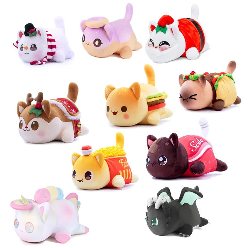 Aphmau Plush Toy Meows Plush Doll Unicorn Plush Cat Totoro Reindeer Santa Cat Sofa Decoration Kids Toy Children's Day Gifts