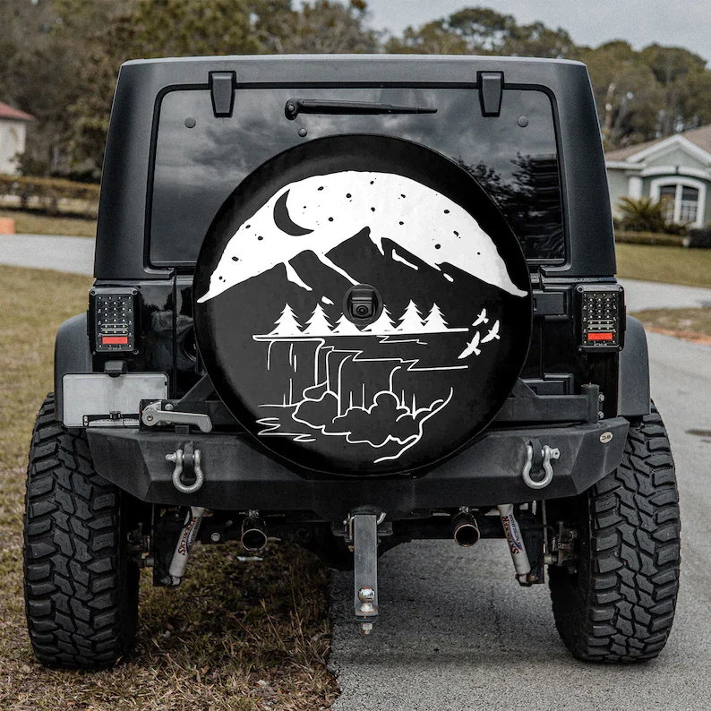 

Moutains Are Calling Gift For Father, Camper Truck, Trendy Tire Cover, SUV Tire Cover, Personalized Spare Tire Cover, Gift For C