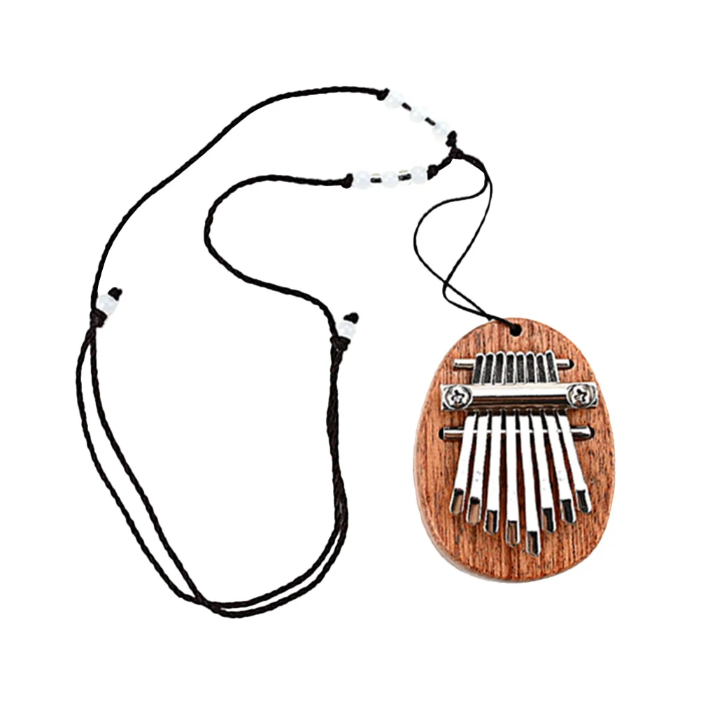 

Piano Kalimba Thumb Finger Instrument Beginners Kids Small Key Miniature Musical Mbira Wooden Lanyardmini Portable Beginner