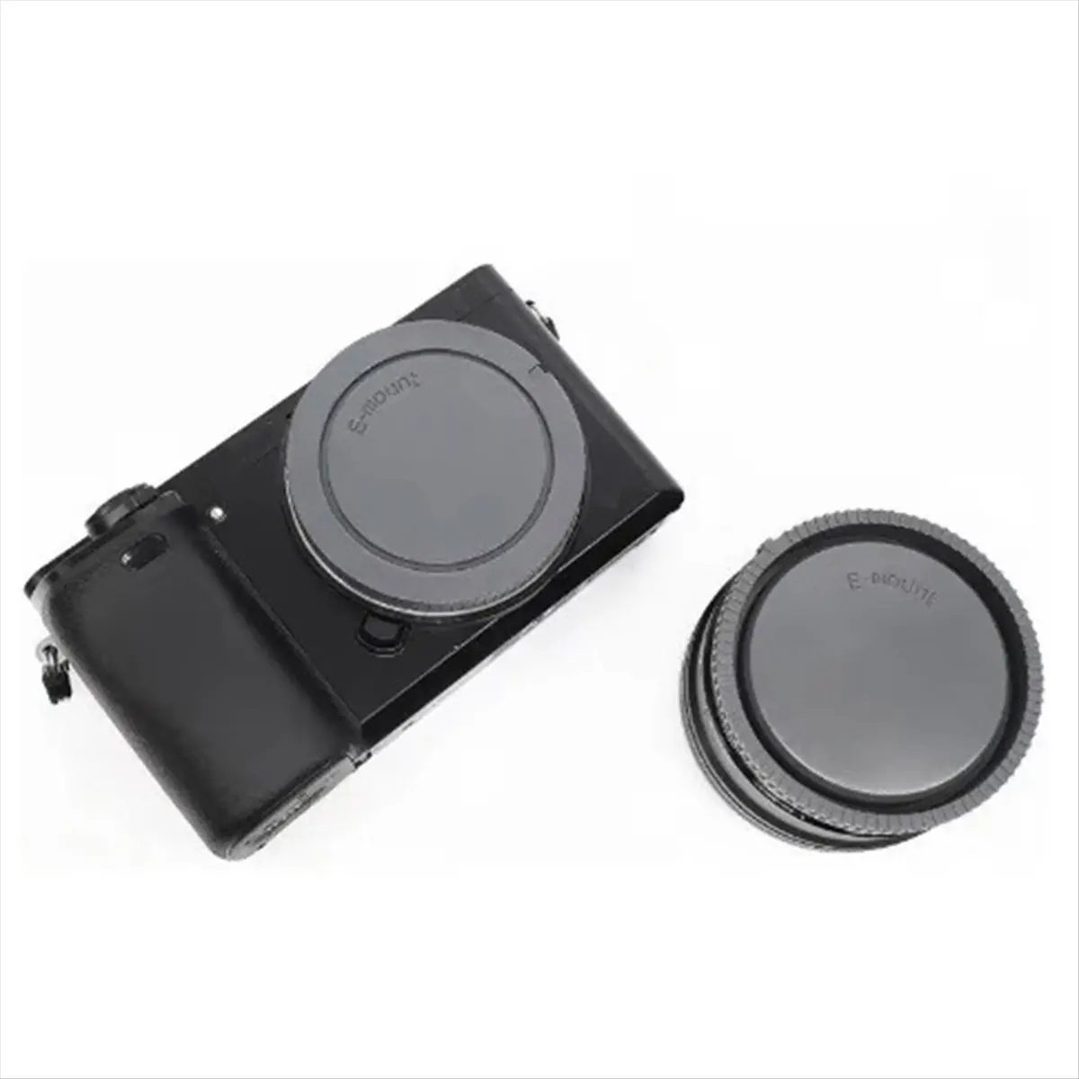 Фото Комплект крышек для объектива N05R для Sony E-Mount A7m2 A7 A5100 A6000 A6300 A6500: передняя крышка корпуса и задняя крышка объ №5