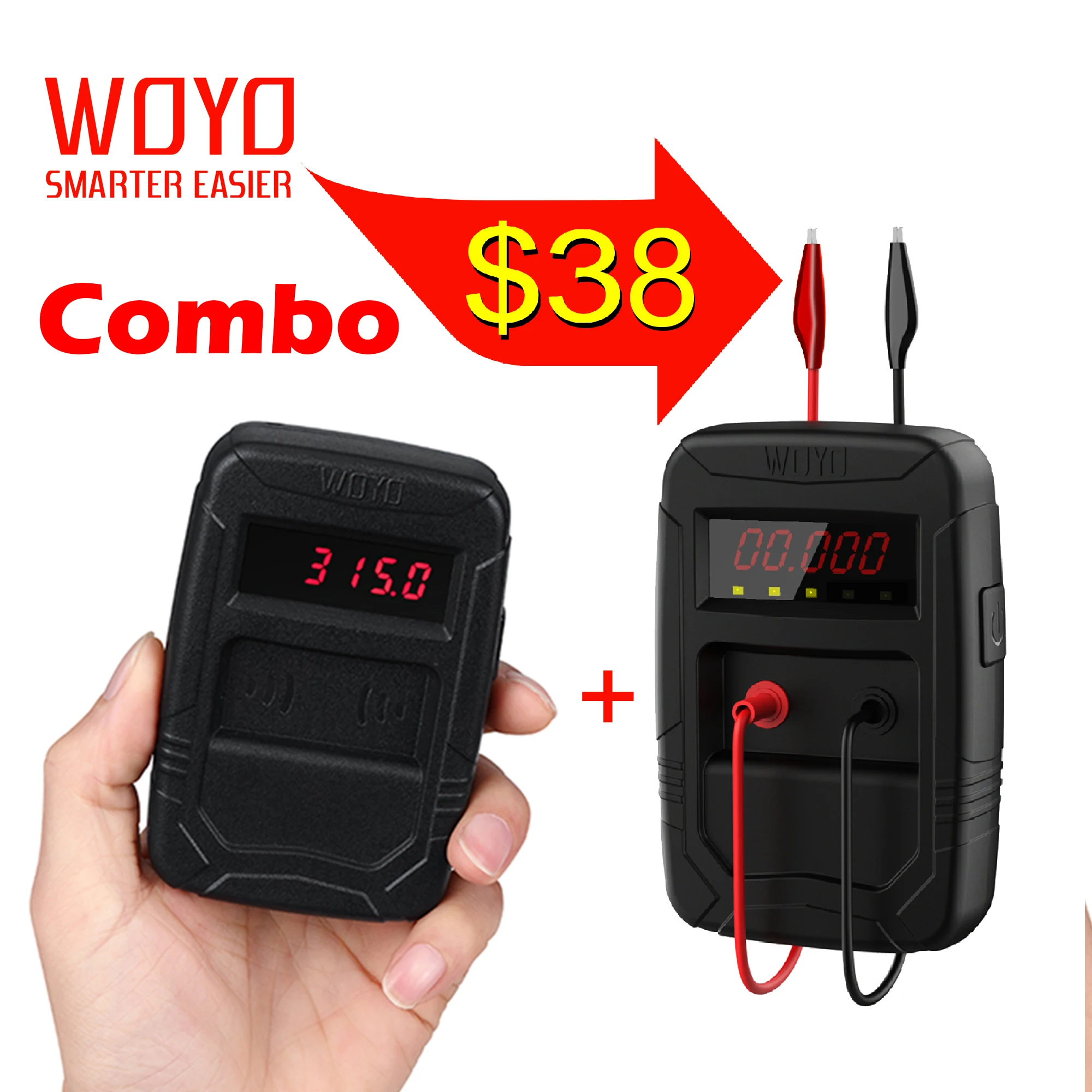 

WOYO Remote Control Tester, Simulate 1.5V-12V power Leakage current detector & Radio Frequency Diagnostic Tool for Circuit PCB