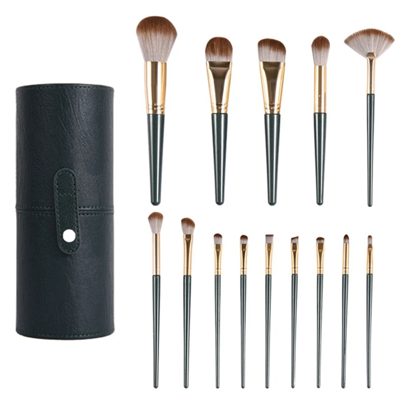 

14Pcs Mini Makeup Brush Professional Powder Eyebrow Eye Shadow Makeup Brush Set Portable Makeup Brush With Storage Bag