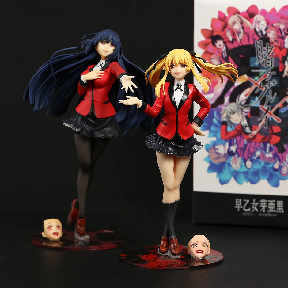 

Kakegurui Compulsive Gambler Saotome Meari Jabami Yumeko PVC Brinquedos Коллекционная фигурка игрушка для рождественского подарка