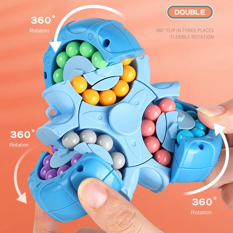 

Rotating Magical Cube Bean Fingertip Toy Montessori Children IQ Mind Brain Teaser Game Educational Spinners Stress Relief Toys