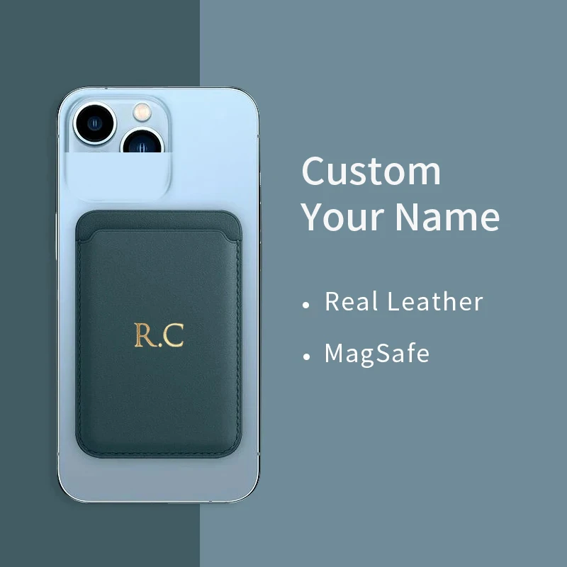 

Original For Magsafe Magnetic Customized Name Phone Case For iPhone 11 12 13 Pro MAX XR X XS MAX 7 8Plus Magnetic Card Holder