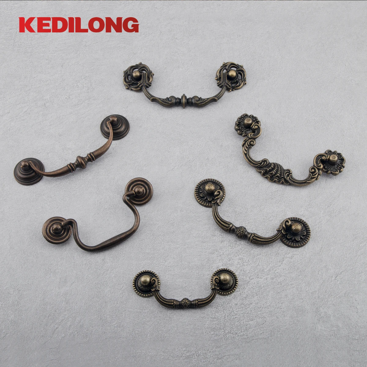 

Furniture Hardware American Retro Style Bronze Zinc Alloy Handle Kitchen Cabinet Drawer Bedside Table handle Cabinet Handle