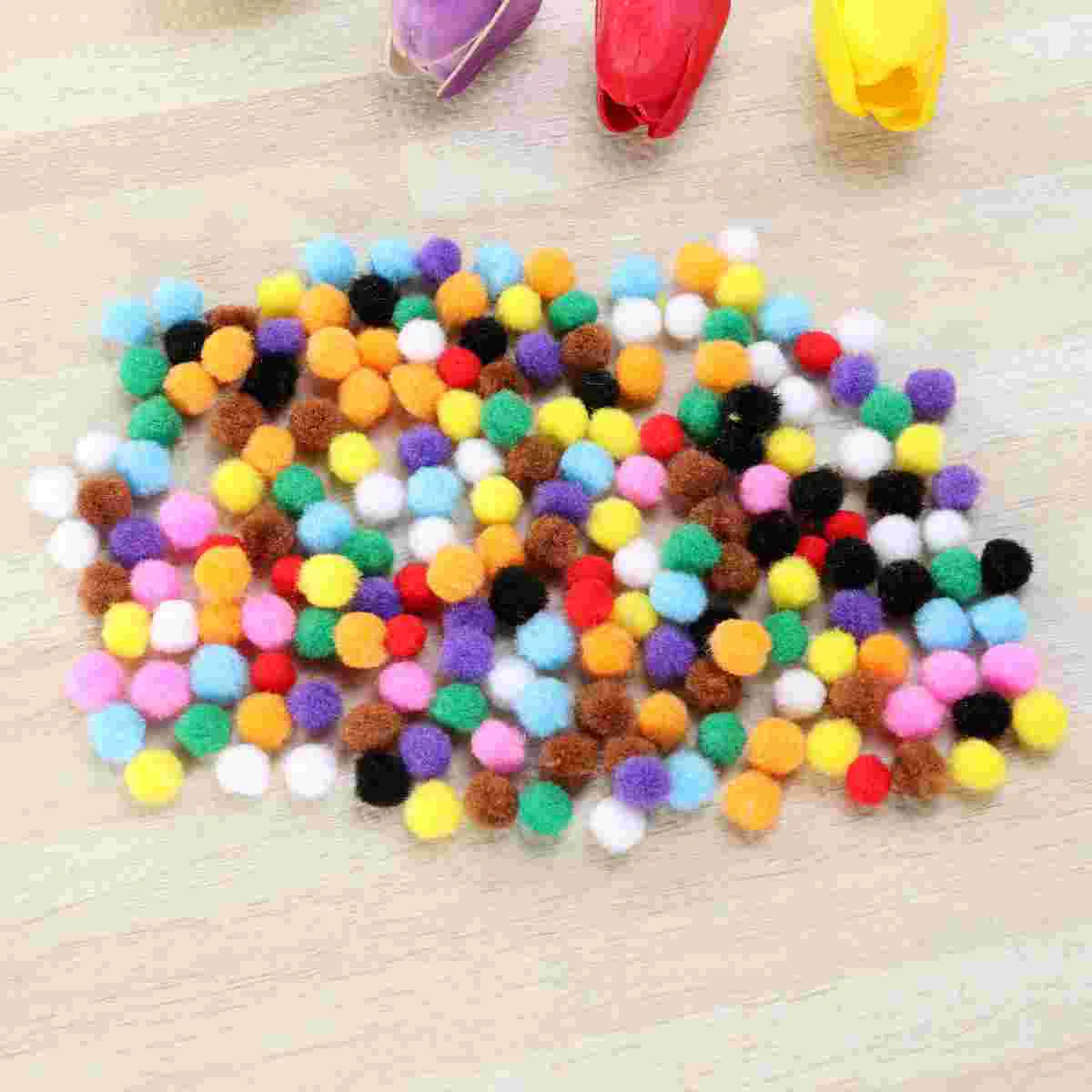 

Pom Poms Multicolor Craft Colorful Assorted Material Handicraft Fluffy Mixed Color Decorative Diy Ballfurry Mini Small