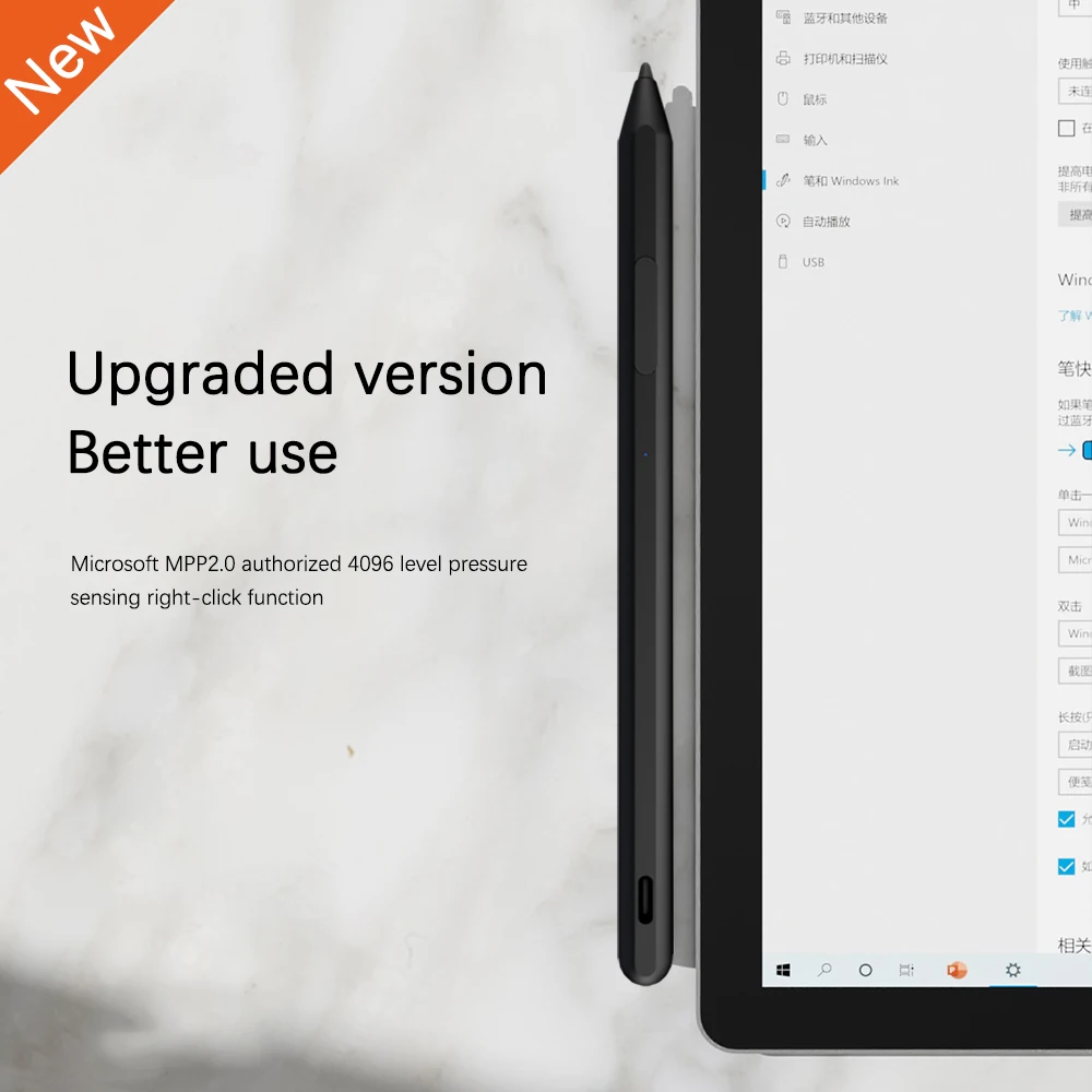 Стилус для Microsoft Surface Pro 8 7 6 5 X USB-C зарядка 4096 чувствительность к давлению сенсорная