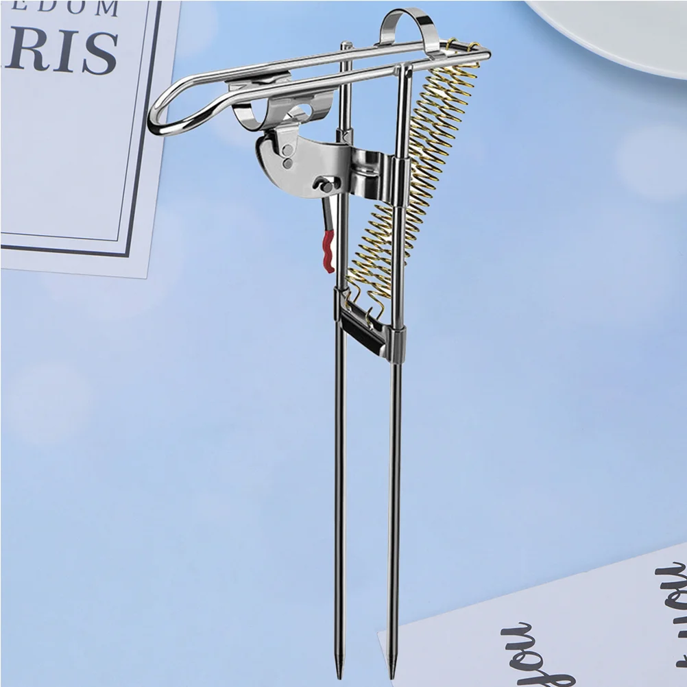 

1pc Fishing Rod Bracket Folding Fish Pole Rack Fishing Rod Ground Stand Stainless Fishing Rod Holder