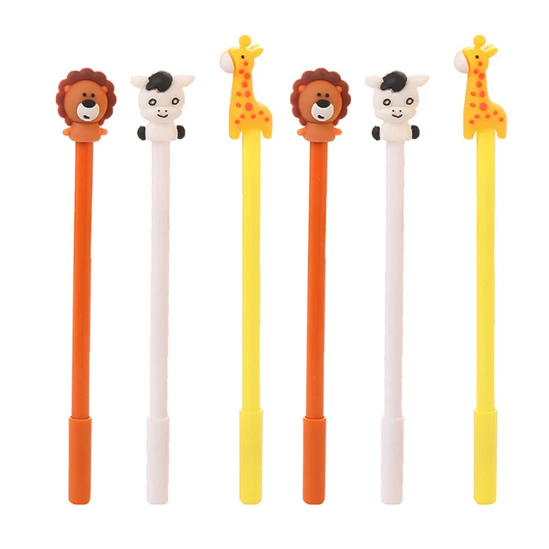 

40Pcs Japanese Cute Fancy Pens Elegant Lion Cow Giraffe Cool Funny School Gel Ink Pen Erasable Kawaii Ballpoint Stationery Thing