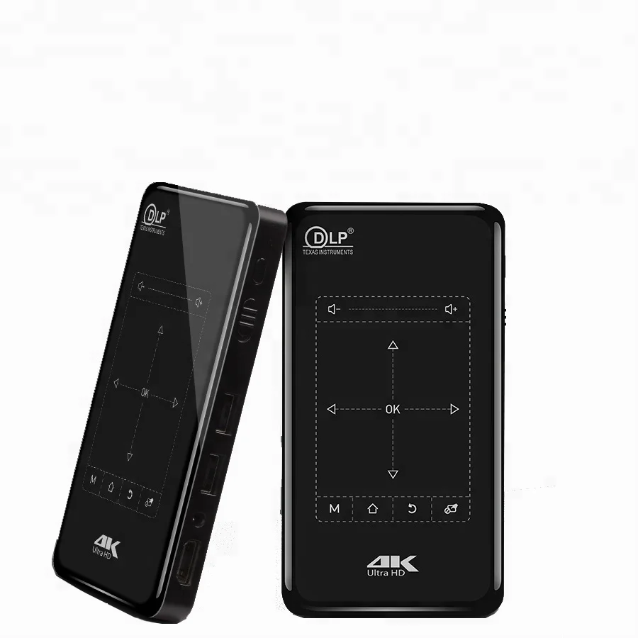 

LSP портативный DLP Android 9,0 Smart Mini Pocket 4K и 3D проектор с ИК и сенсорной панелью управления P09II