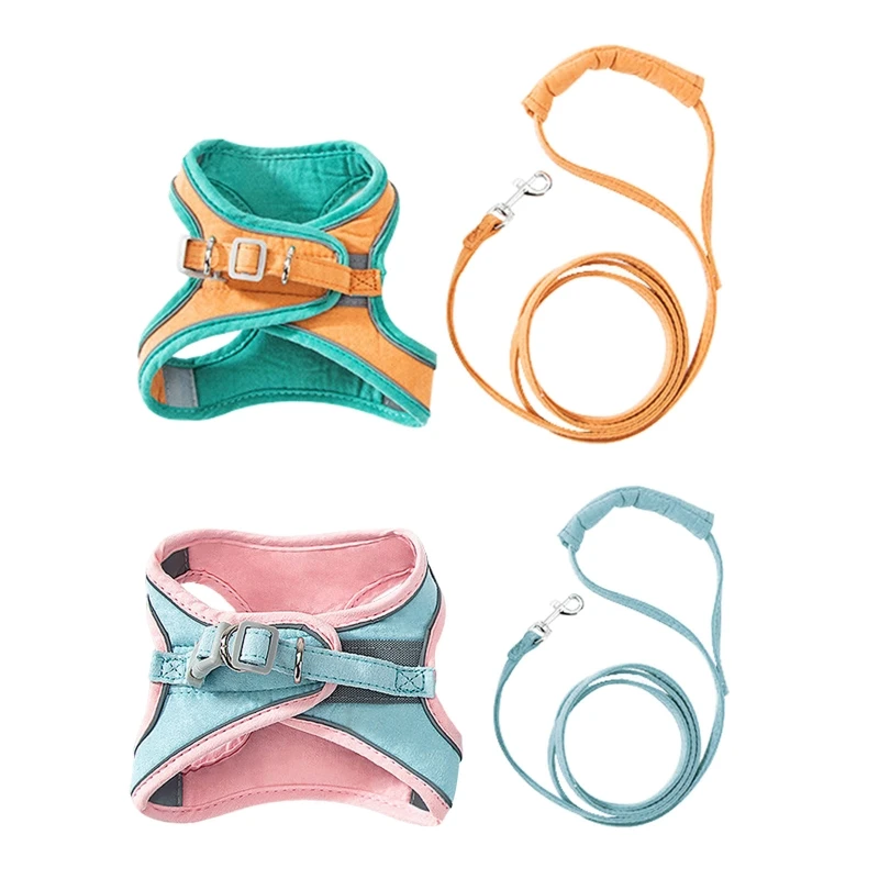 

Dog Harness for Small Dogs Cats Reflective Pet Chest Vest Leash Adjustable