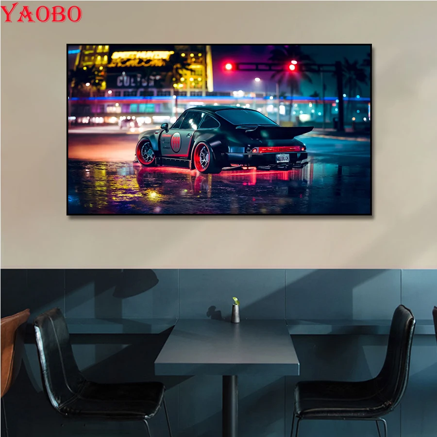

DIY 3D Diamond mosaic Fusion Art Racing Car Sport Car Poster Diamond embroidery Full Square Diamond painting Cross stitch Kits