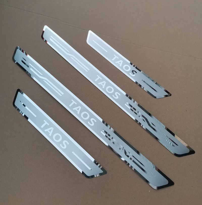 

For VW Taos Stainless Steel Door Sill Scuff Plate Car Styling Sticker 2021-2023