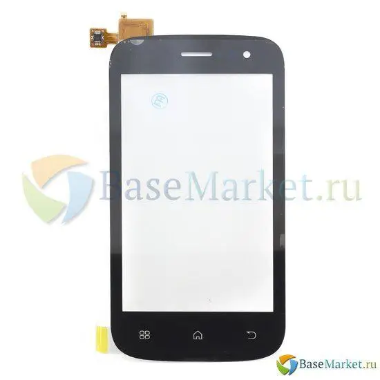 Тачскрин (сенсор) для Micromax A68 (широкий разъем) (черный) |