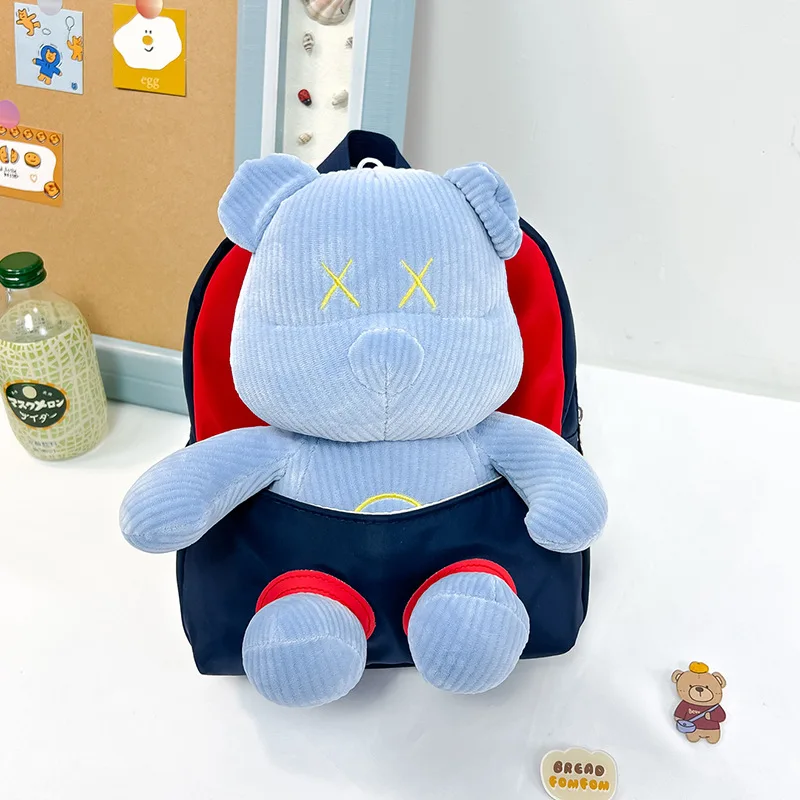 New Cartoon Bear backpacks for children Toy Patch Child backpack Cute Small kids backpack 6 Color High quality Children bag