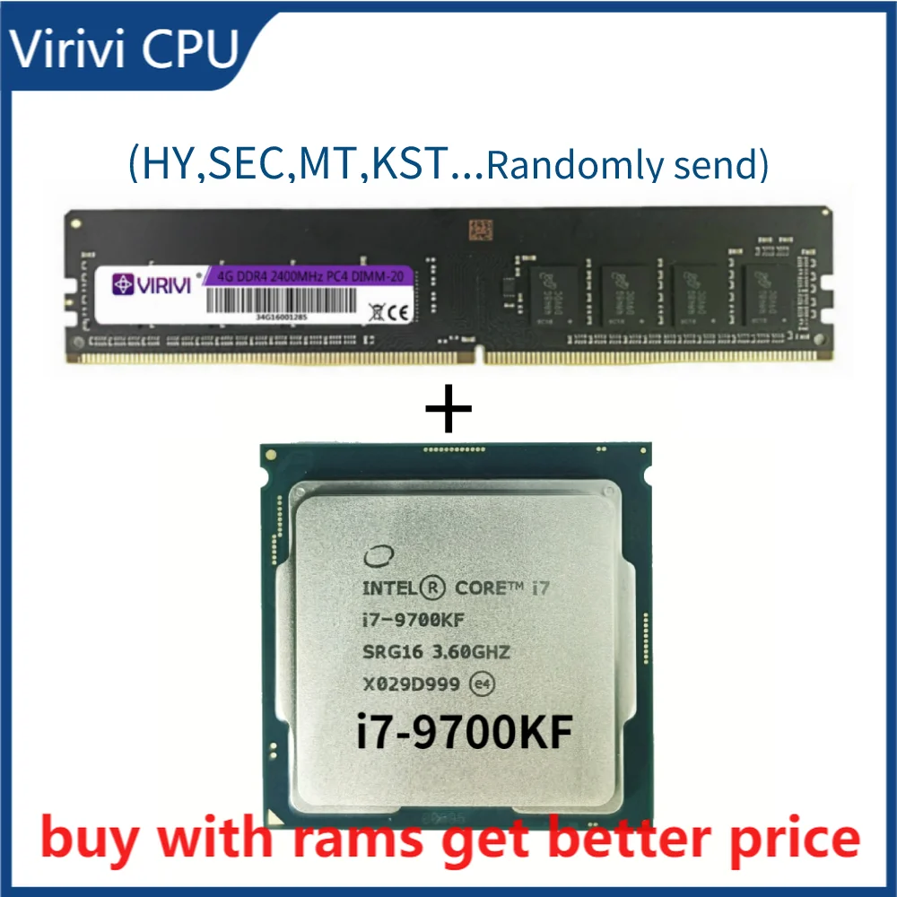 

Десктопный процессор DDR4, 4G, 2400 МГц, с планшетом i7 9700KF, 3,6 ГГц, Восьмиядерный, восьмипоточный ЦПУ, 12 МБ, 95 Вт, LGA 1151