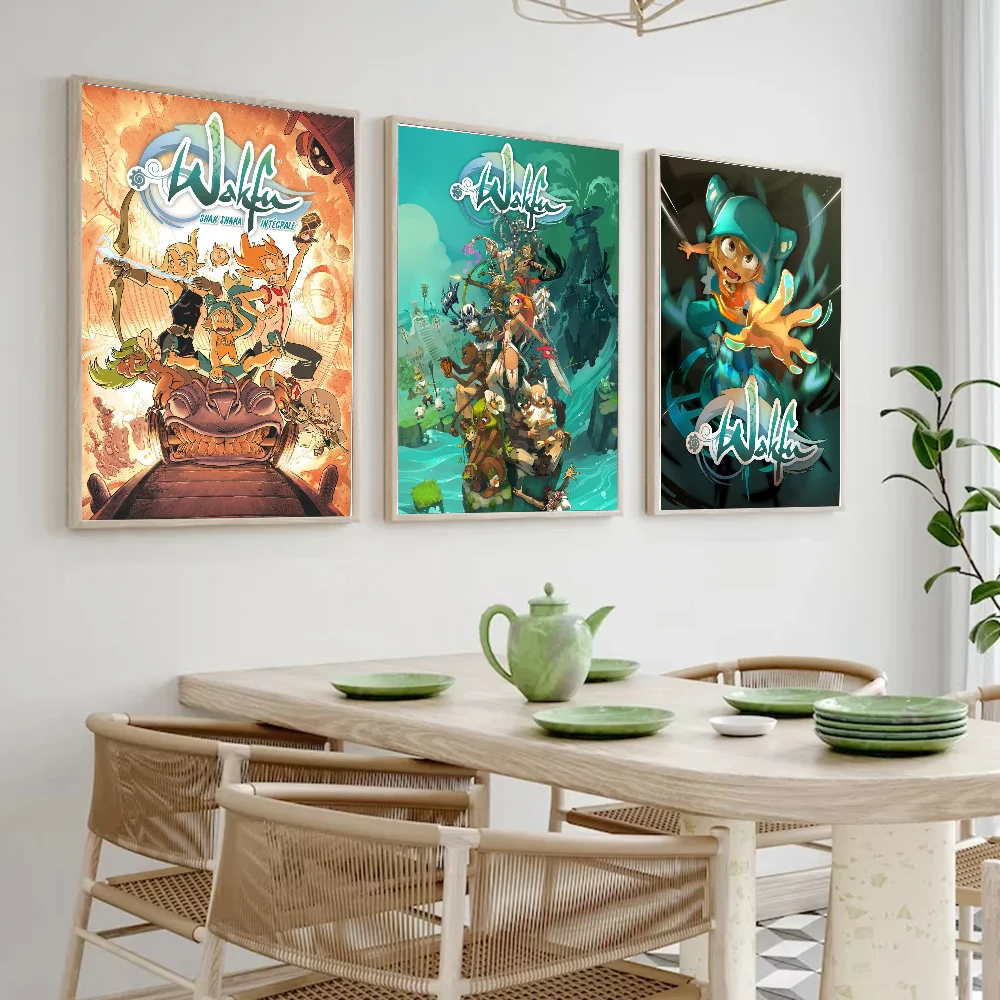 W-Wakfu игровой плакат крафт-клуб бар бумага искусство живопись спальня обучение