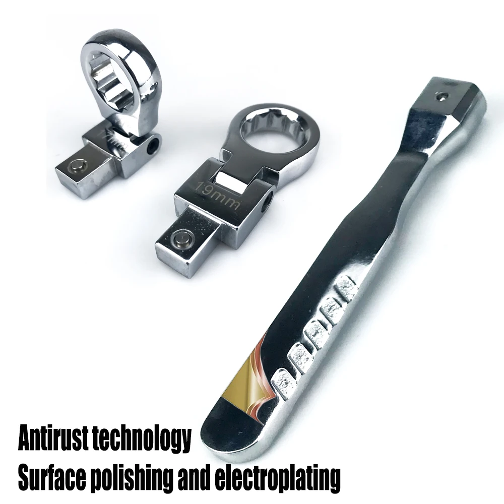 Портативный гаечный ключ с трещоткой вращающийся на головка гаечного ключа °