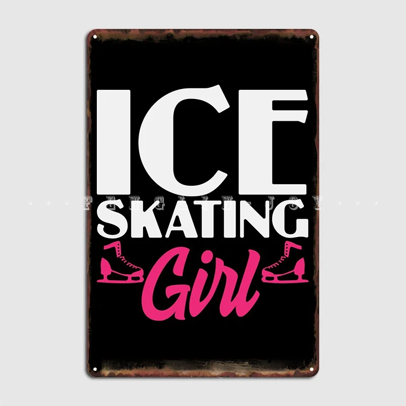 

Ice Skating Girl Skater Metal Plaque Poster Pub Garage Garage Decoration Cinema Kitchen Designing Tin Sign Poster