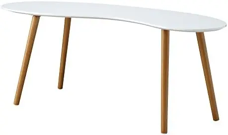 

Кофейный столик в форме зерен, Белый/бамбуковый