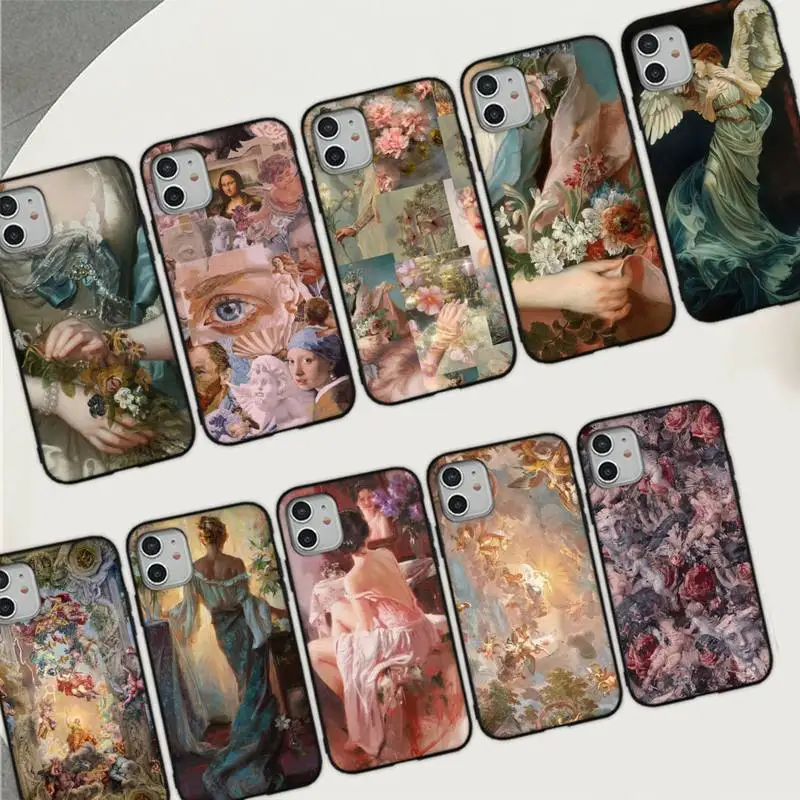 

Renaissance art Painting Phone Case for iPhone 11 12 13 Mini Pro Max 8 7 6 6S Plus X 5 SE 2020 XR XS Funda Case