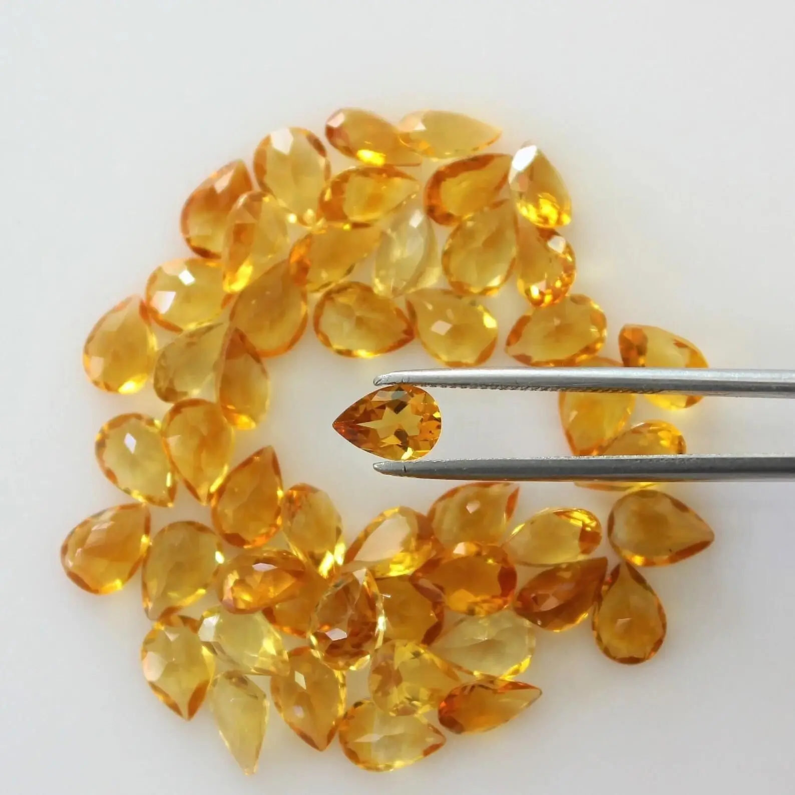 

Natural Citrine - Calibrated - Pear Shape - Faceted Cut - Loose Gemstone 3X5mm, 6X4mm, 7X5mm, 8X6mm, 9X7mm