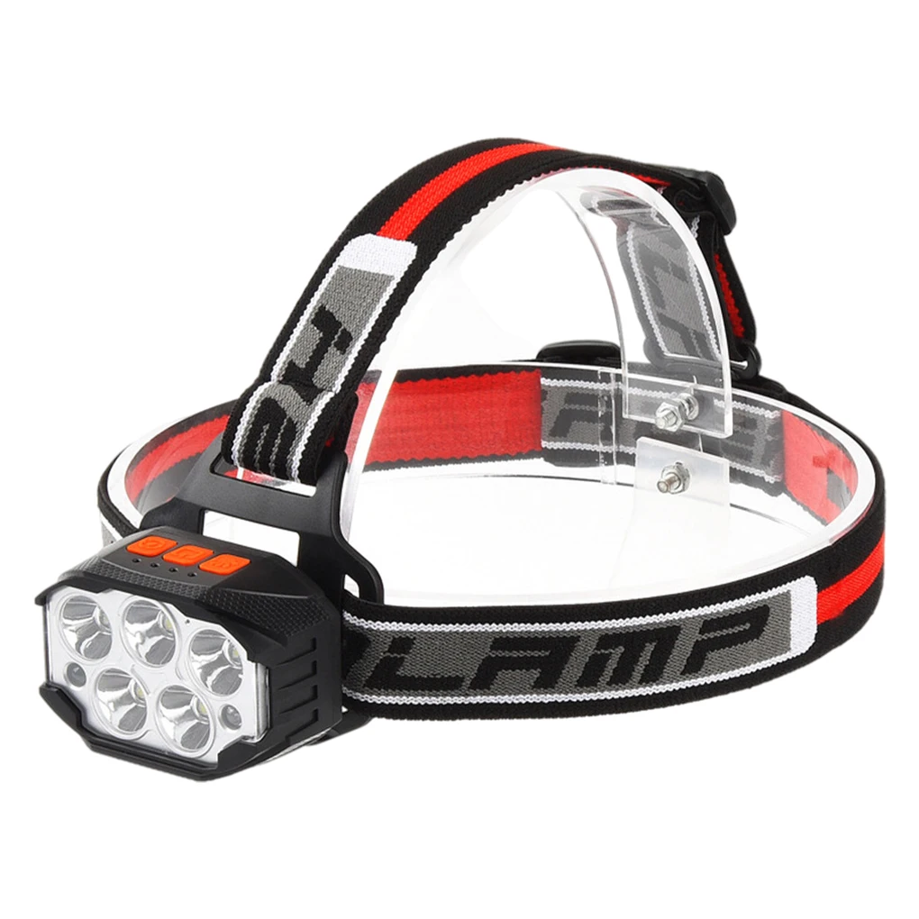

Hands-free Motion Sensor Headlamp Head Lamp 6 Light Gears Dimmable Portable Powerful Brightness Flashlight Lighting Tool