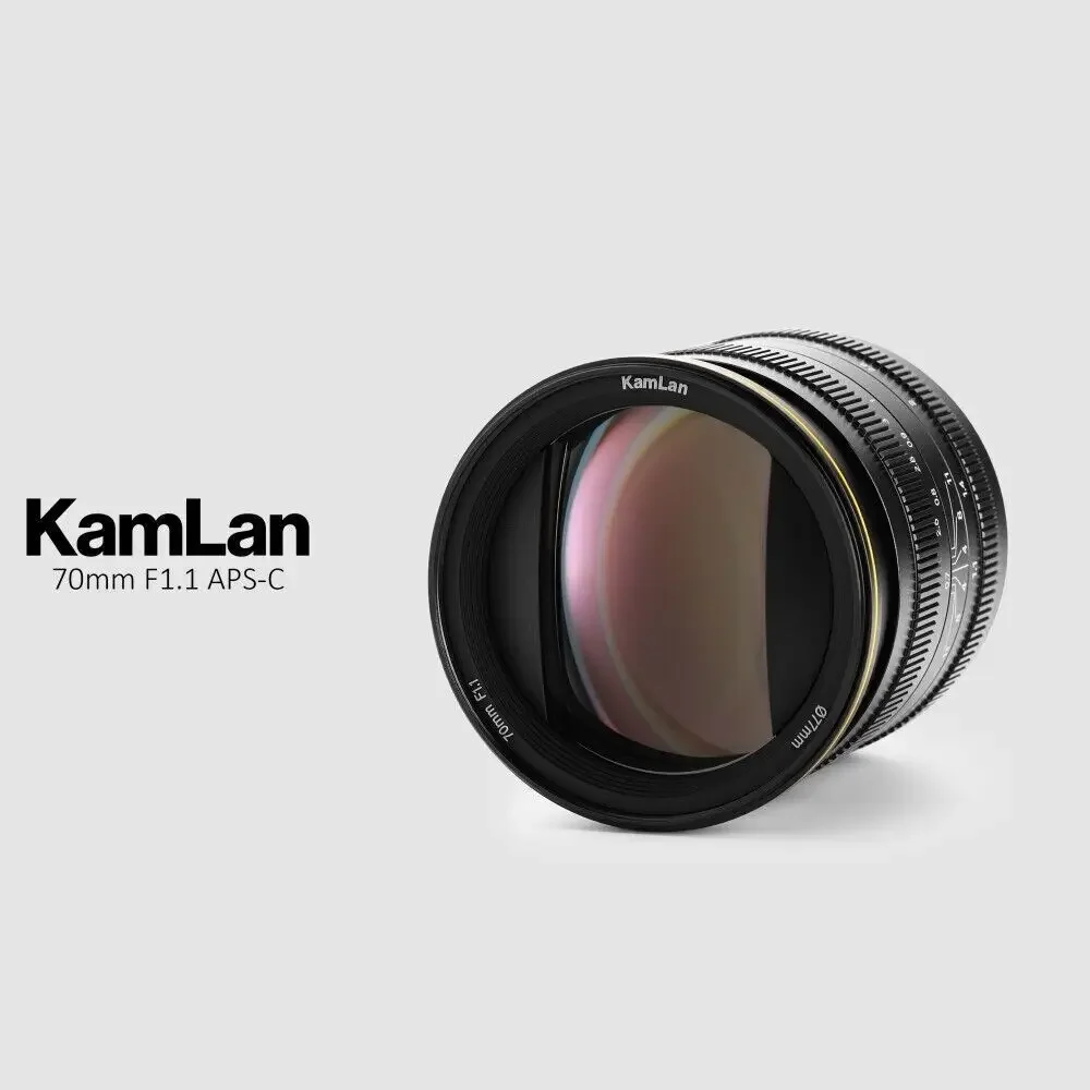 Для Kamlan 70 мм f1.1 APS-C Большая диафрагма объектив с ручной фокусировкой совместим Canon